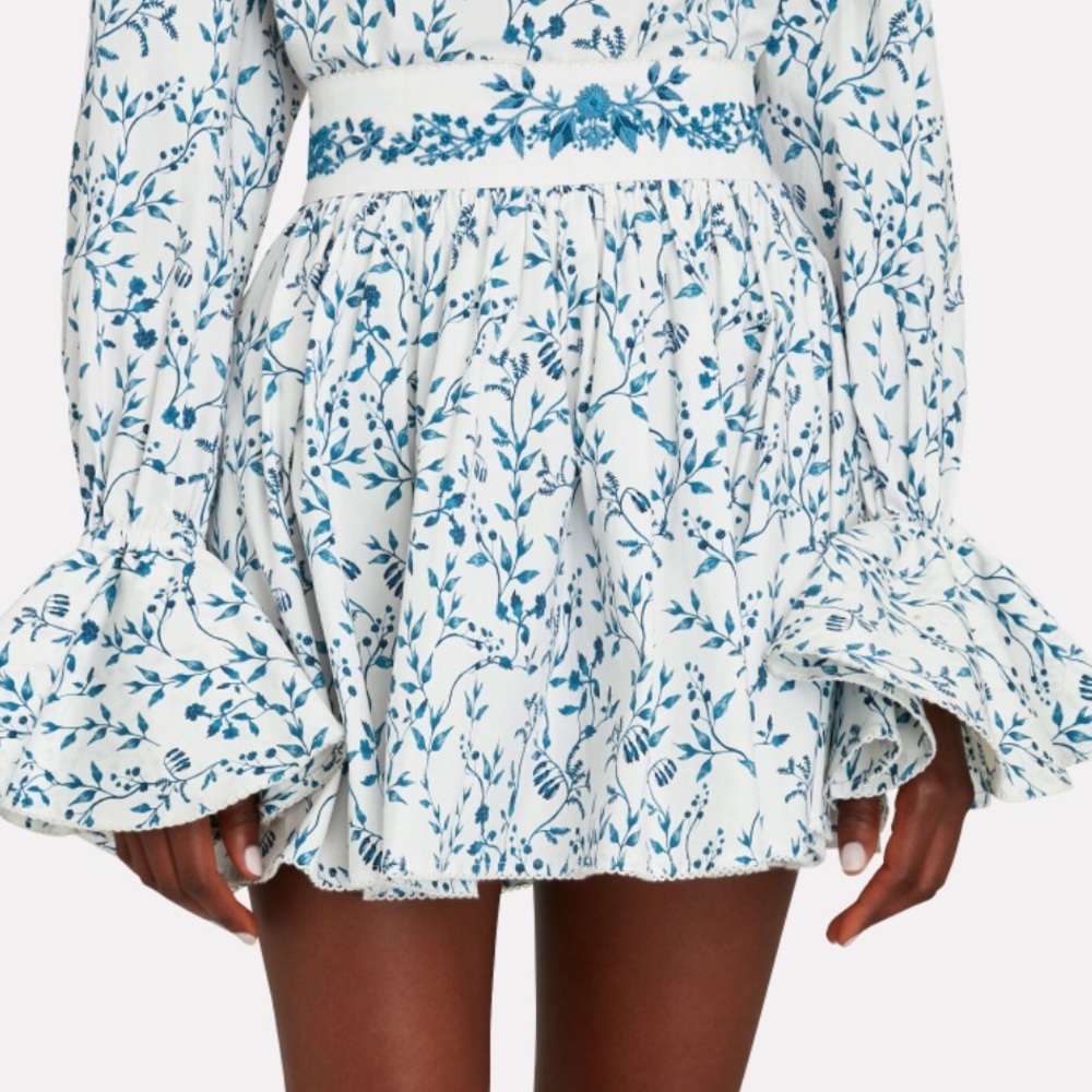 AGUA BY AGUA BENDITA Arandano Floral Cotton Mini Skirt - Picture 3 of 12